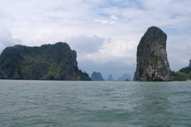 Private yacht route through Phang Nga Bay