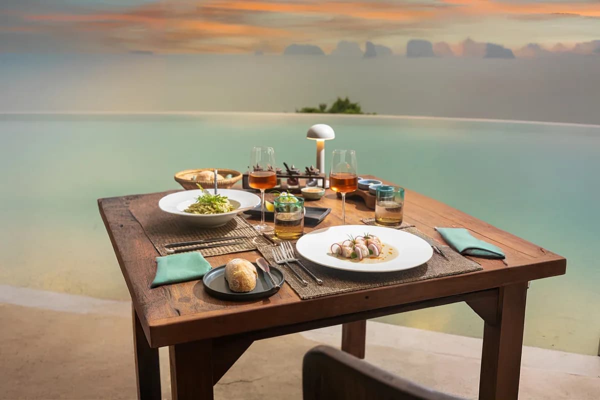 Dinner at The Hilltop at Six Senses Yao Noi