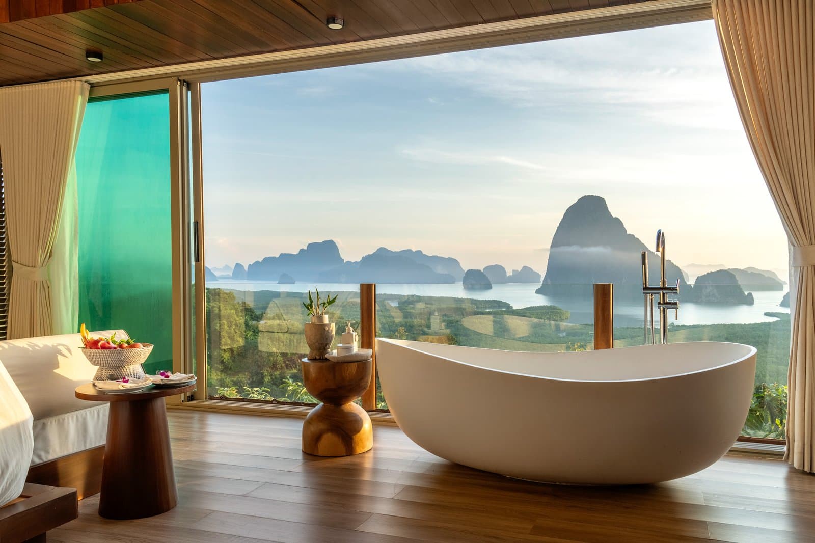 A sea-view villa at Sametnangshe Boutique overlooking Phang Nga Bay
